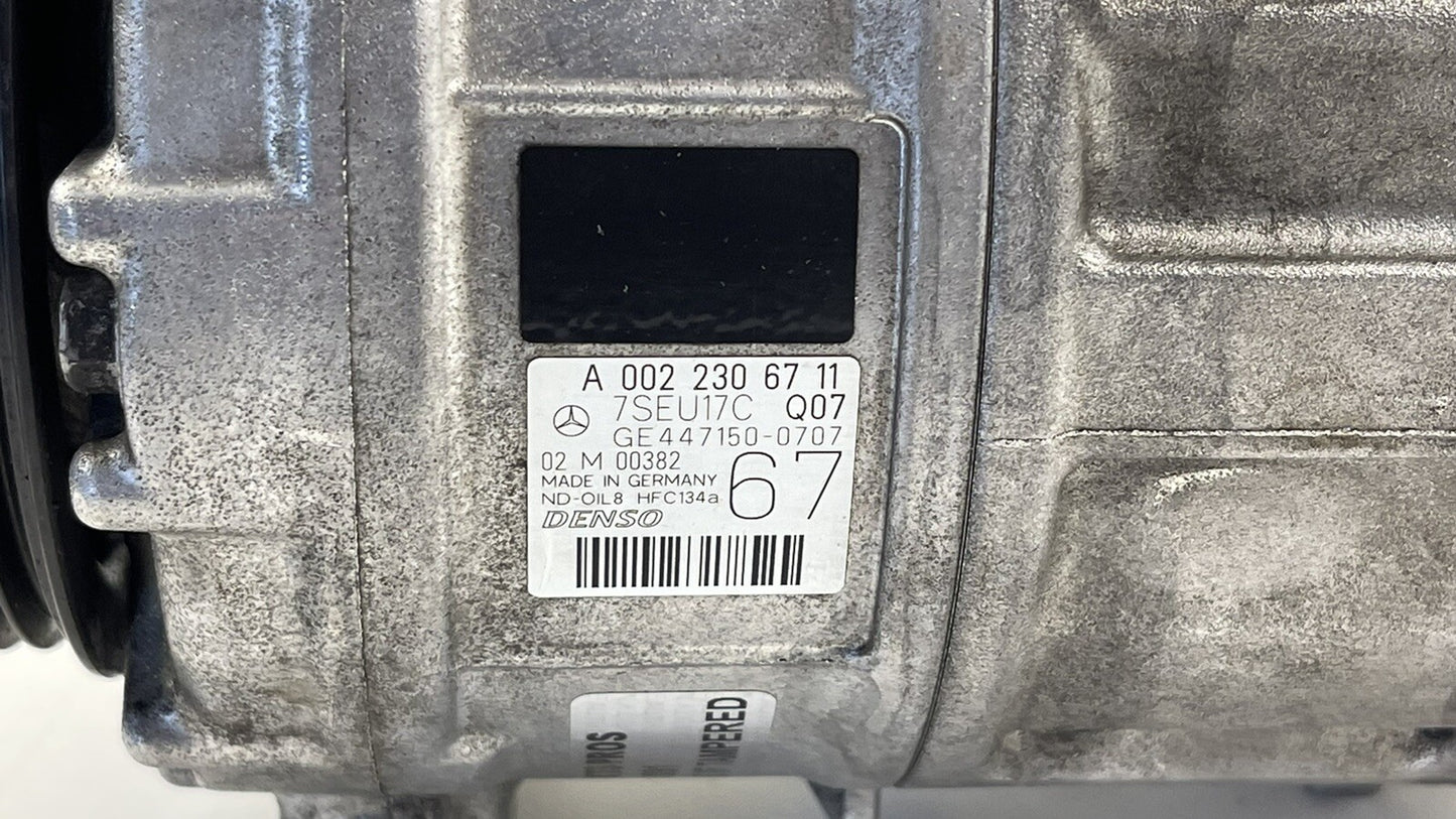 2010 MERCEDES BENZ W221 S550 HVAC AIR CONDITIONING AC COMPRESSOR 0022306711 OEM