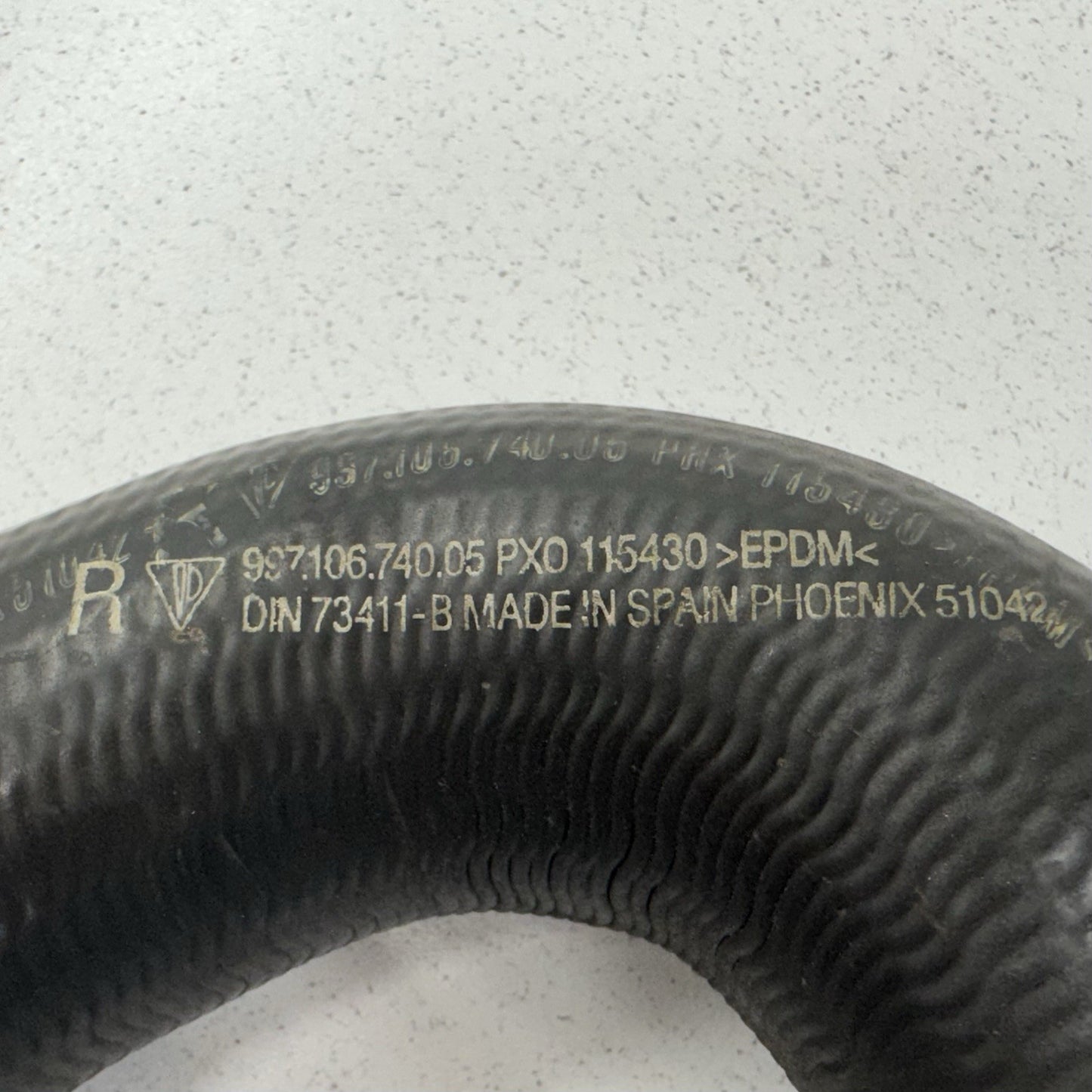 05-08 Porsche 911 997 Engine Coolant Pipe Hose W/ Adapter Sleeve Set OEM