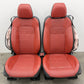 2015-2017 Ford Mustang GT Premium Front Seat Pair Leather Red Line OEM