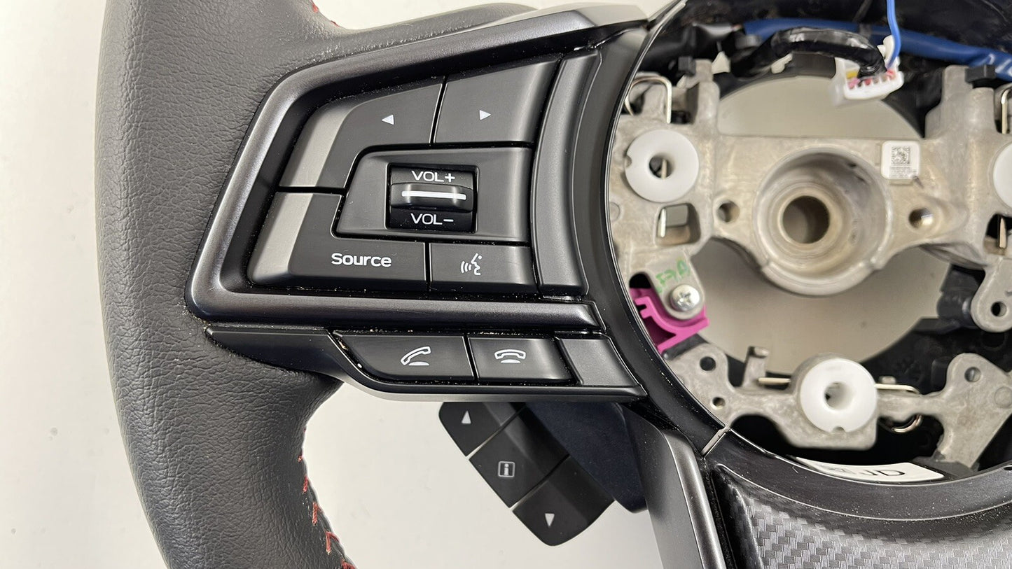 22-26 Subaru WRX Driver Steering Wheel With Paddle Shifters Leather Black OEM