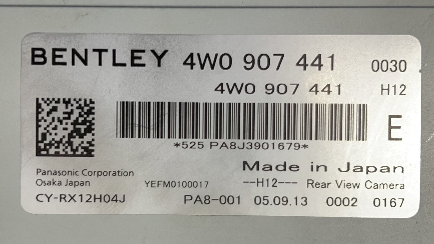 13-18 BENTLEY FLYING SPUR REAR VIEW CAMERA CONTROL MODULE 4W0 907 441 OEM