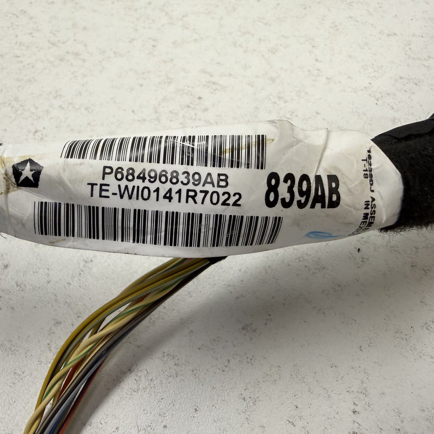 2021 Dodge Durango SRT Dashboard Instrument Panel Wire Harness 68496839AB OEM