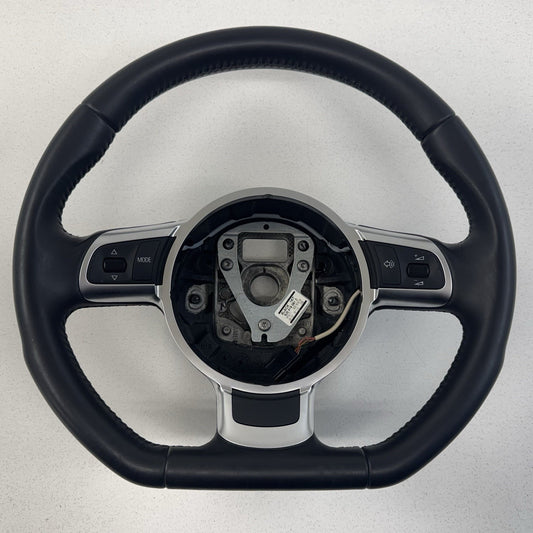 08-15 Audi TT Driver Steering Wheel Flat Bottom Leather Black 8J0419091C OEM