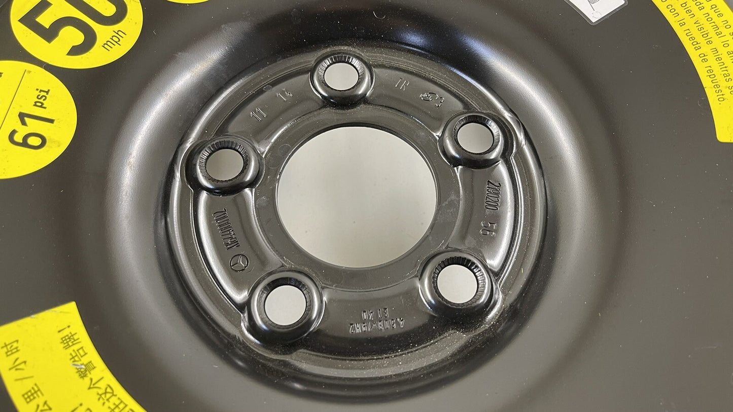 13-16 MERCEDES GL350 X166 COMPACT EMERGENCY SPARE TIRE WHEEL RIM T165/90D19 OEM