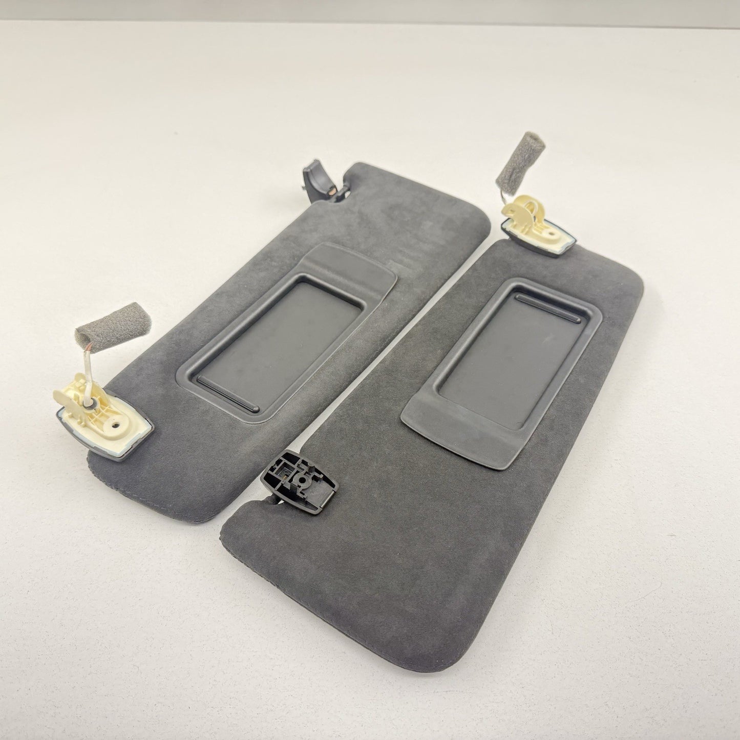 12-16 BMW M5 F10 Left & Right Sunvisor Sun Visor Shade Pair Alcantara Suede OEM