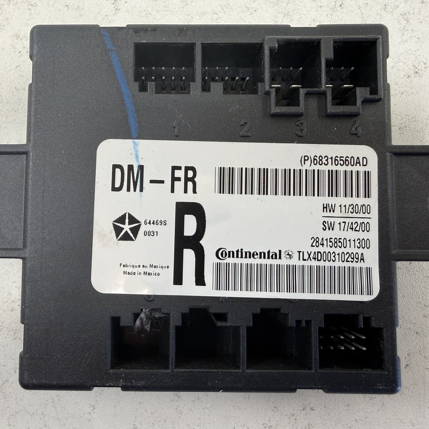 2015-2022 Dodge Durango Passenger Right Front Door Control Module 68316560AD OEM