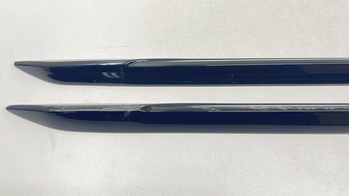 18-24 AUDI A4 S-LINE LEFT AND RIGHT SIDE SKIRT ROCKER PANEL EXTENSION PAIR OEM