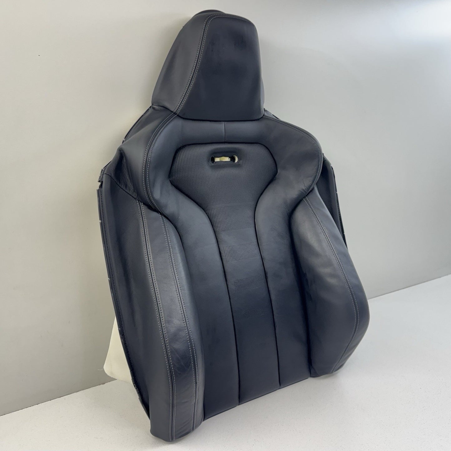 15-18 BMW F80 M3 Right Front Upper Sport Seat Cushion Cover Leather Black OEM