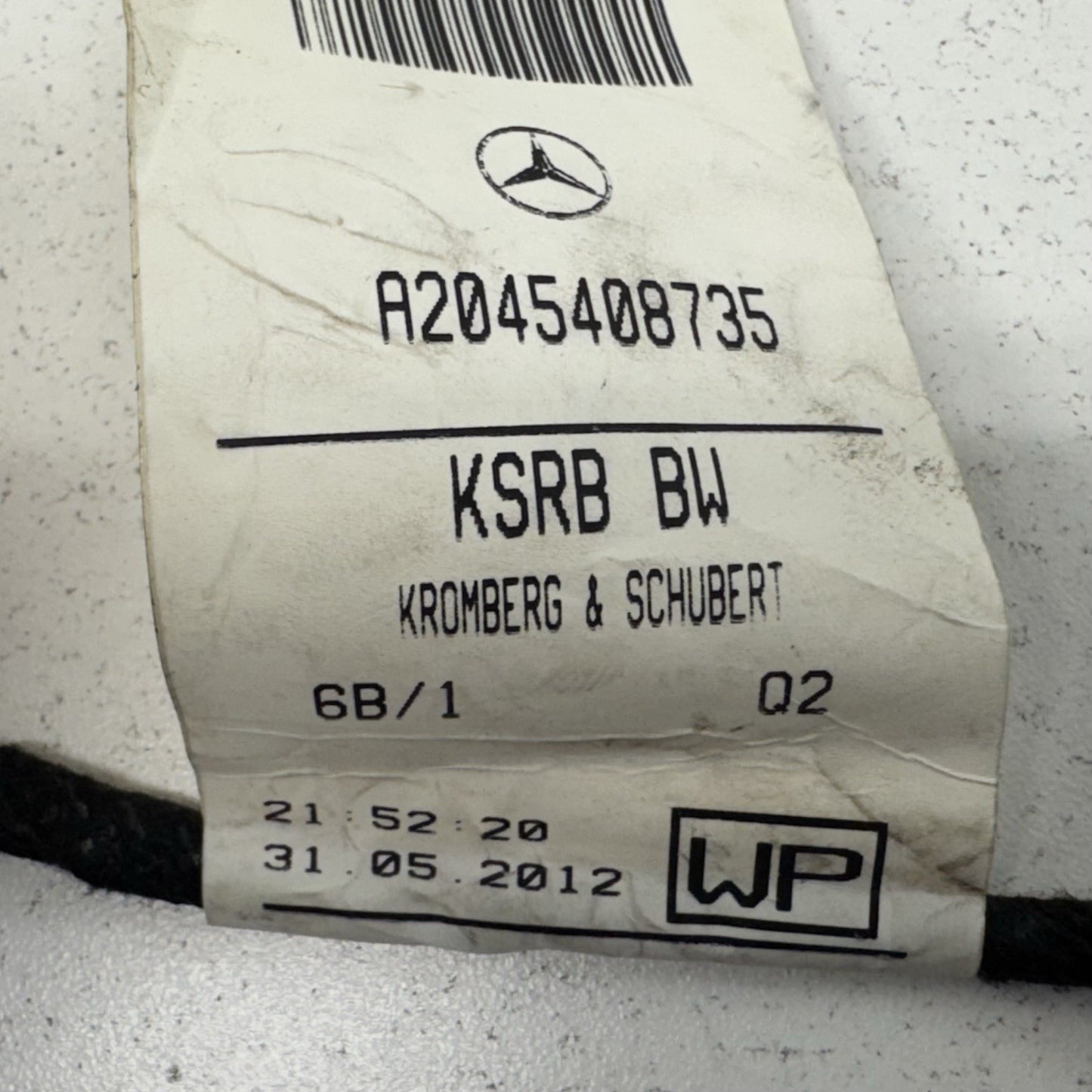 08-14 Mercedes W204 C250 Right Front Lower Seat Airbag Air Bag SRS Black OEM