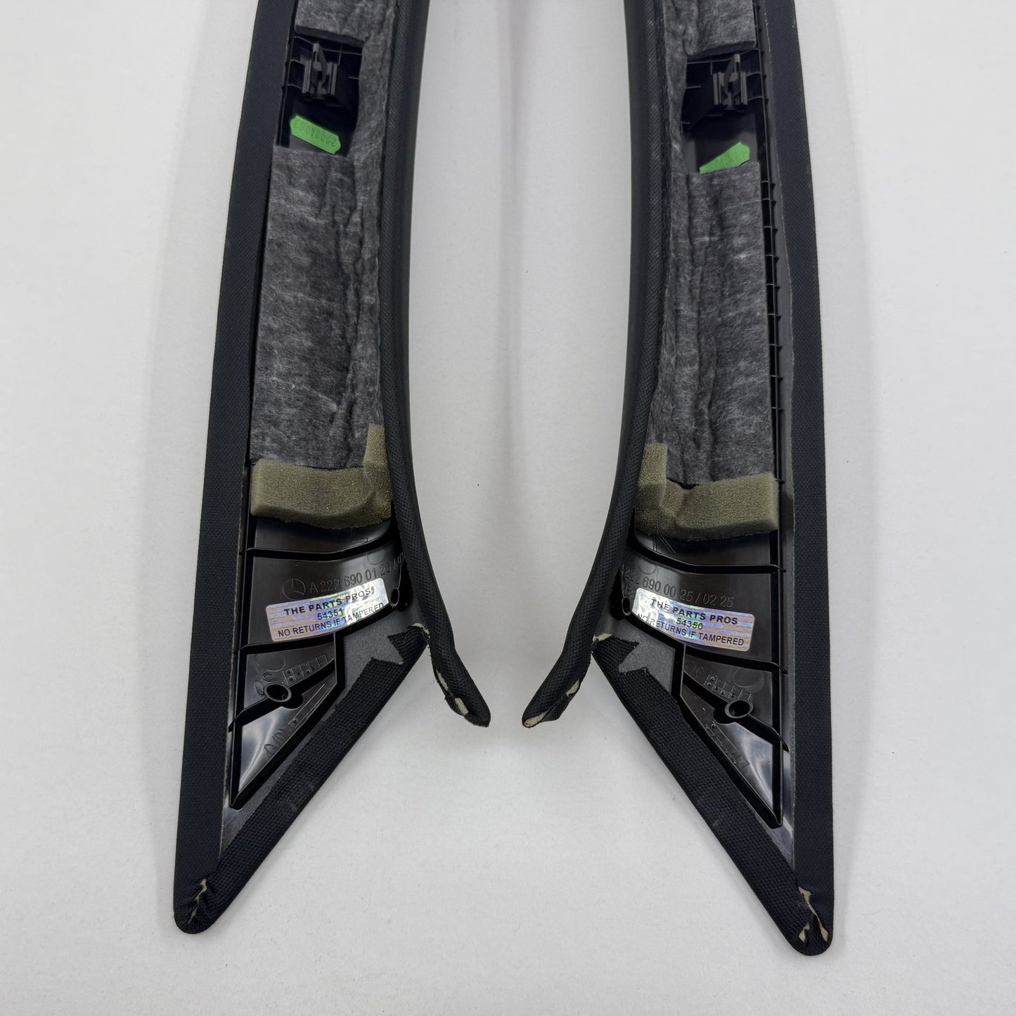 2014-2020 Mercedes-Benz S550 W222 Front A Pillar Interior Trim Pair Black OEM
