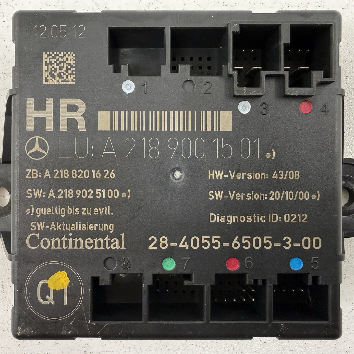 08-14 Mercedes W204 C250 Passenger Right Rear Door Control Module 2189001501 OEM