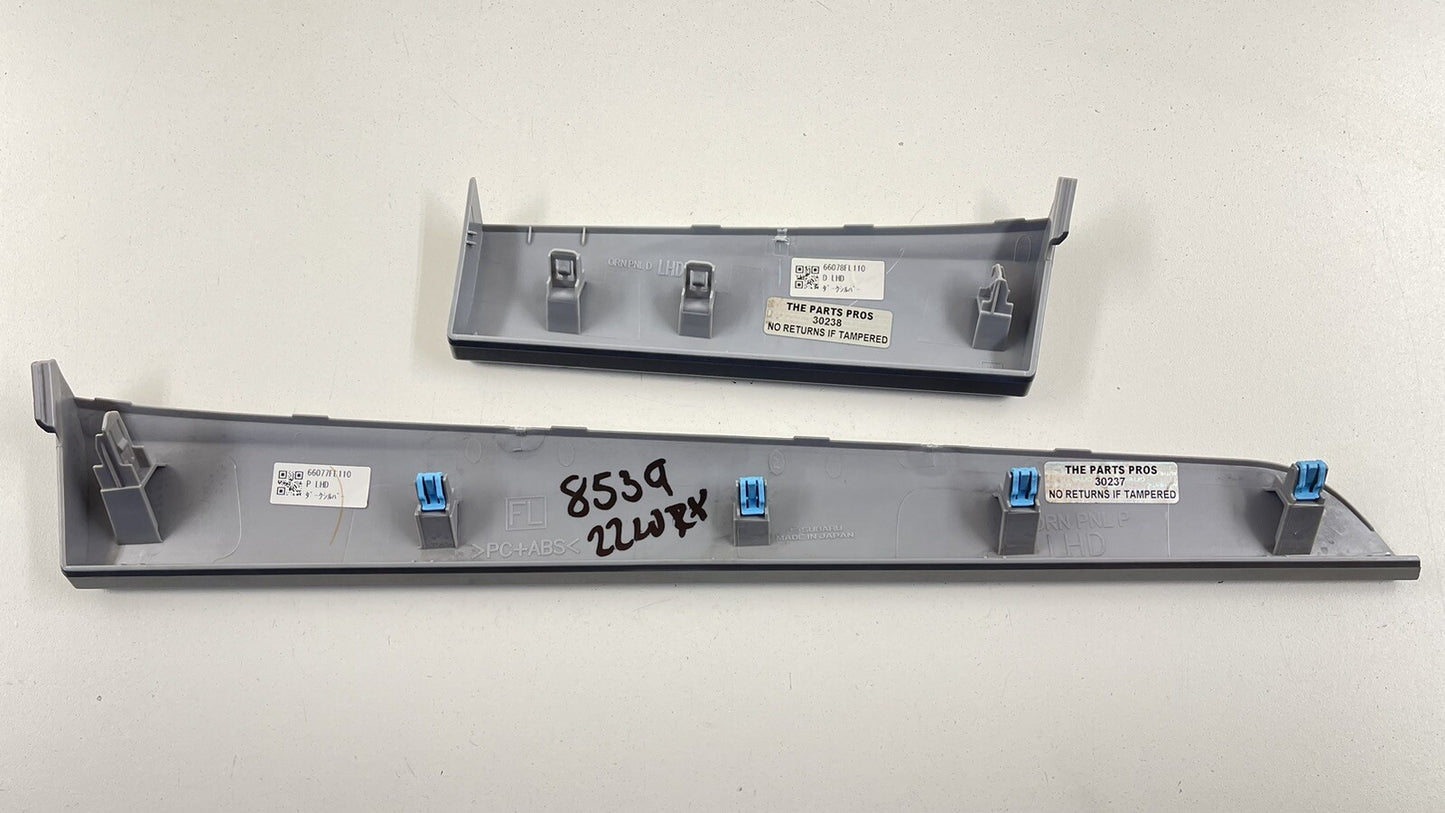 22-23 SUBARU WRX DASHBOARD MOULDING GARNISH BEZEL PANEL COVER TRIM PAIR OEM