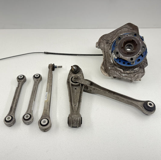 05-12 Porsche 911 997 Carrera 4 4S Left Rear Knuckle Hub W/ Control Arm Set OEM