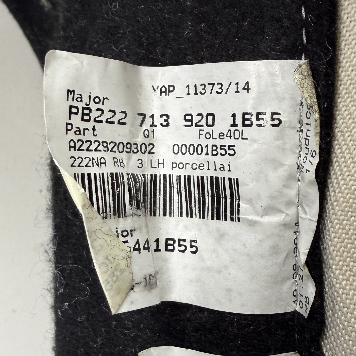 2014-2017 Mercedes-Benz S550 W222 Left Rear Power Seat Upper Cushion Beige OEM