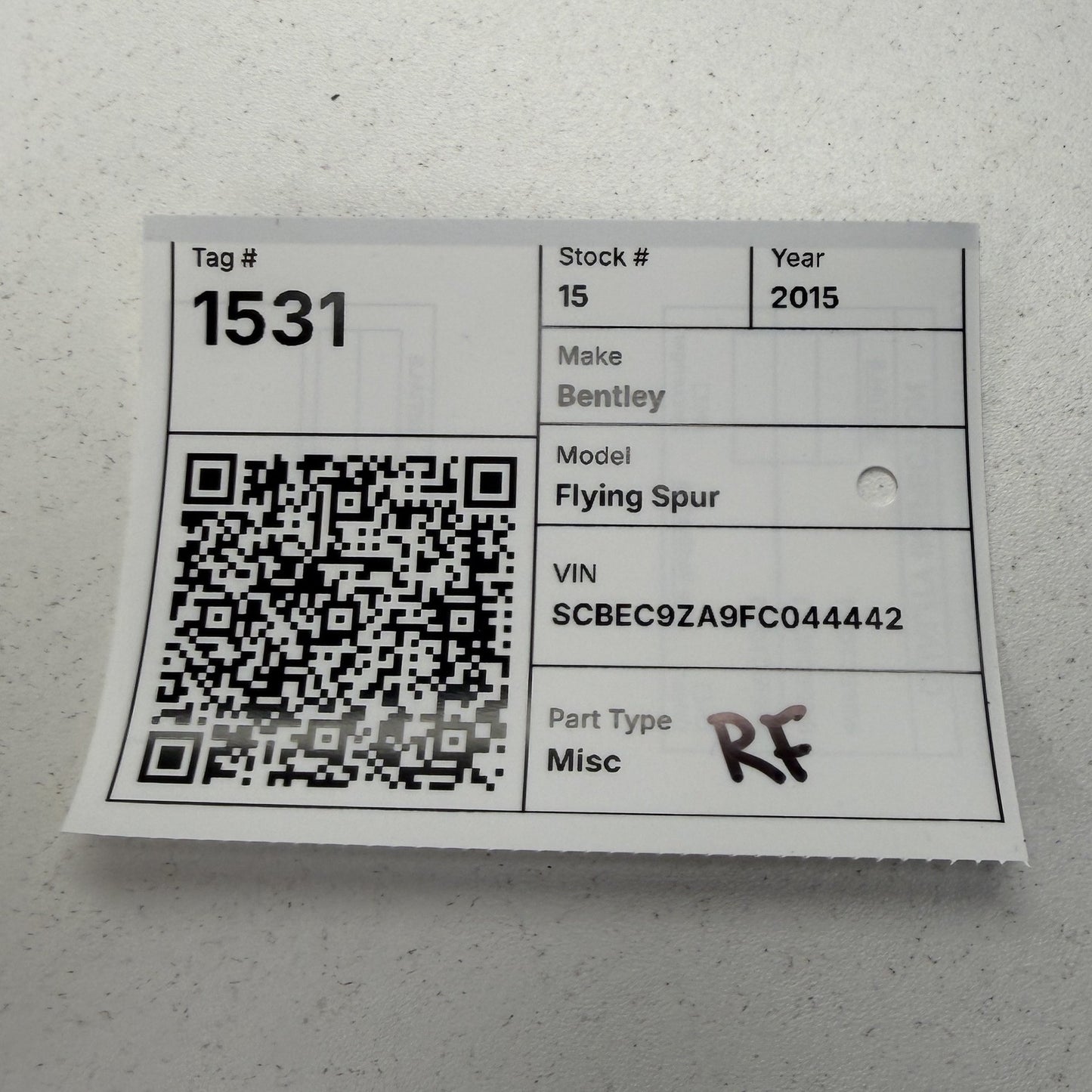2014-2018 Bentley Flying Spur Passenger Right Front Door Window Switch OEM