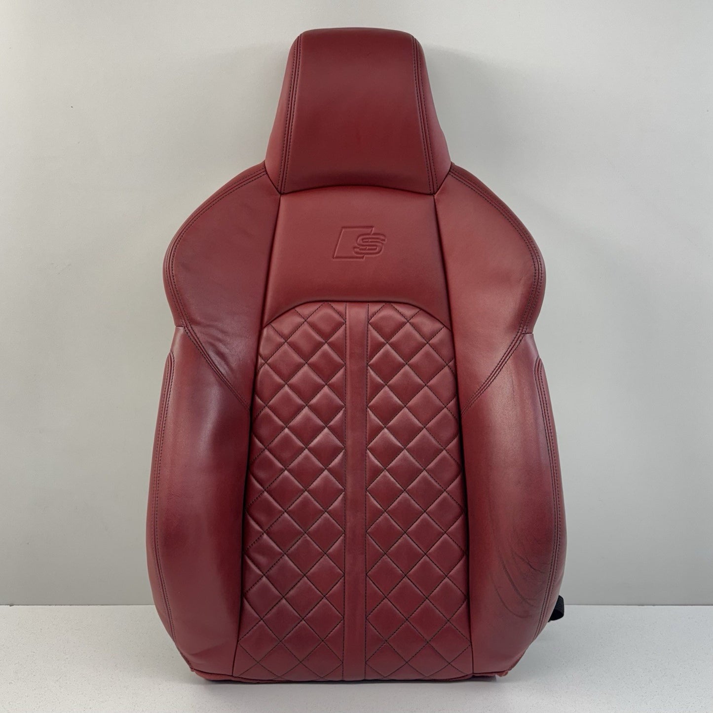 18-24 Audi S4 S5 Driver Left Front Sport Seat Upper Cushion Magma Red OEM
