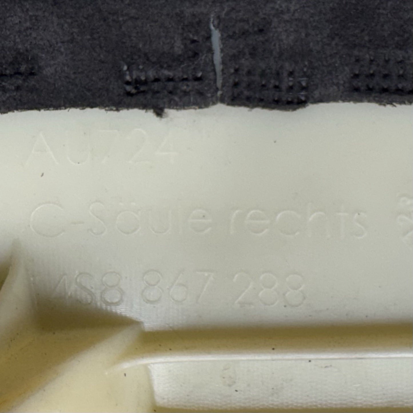17-23 Audi R8 Roof Pillar Trim Set Front & Rear Black Suede OEM