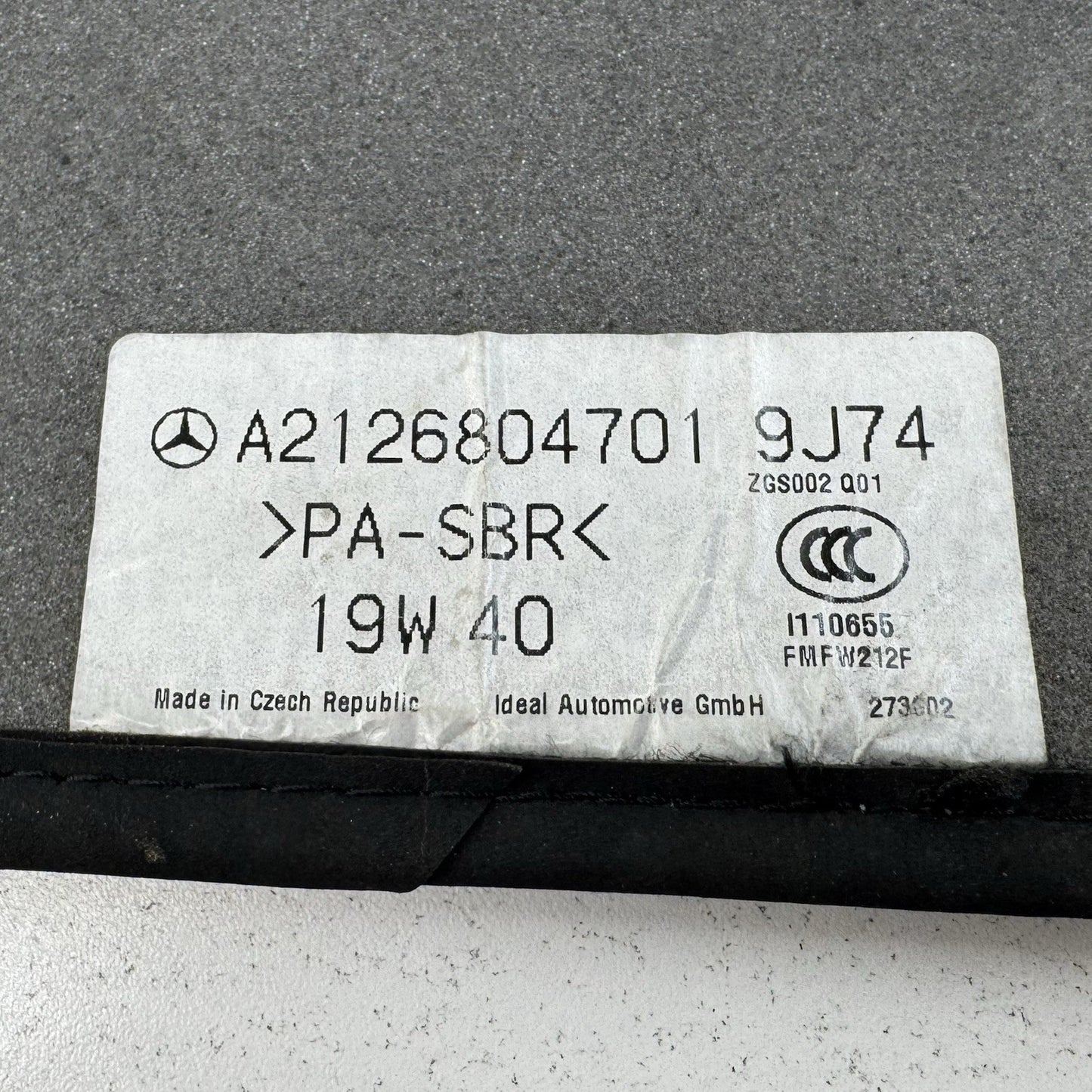 12-18 Mercedes W218 CLS550 Floor Mat Set Front & Rear Black Factory OEM