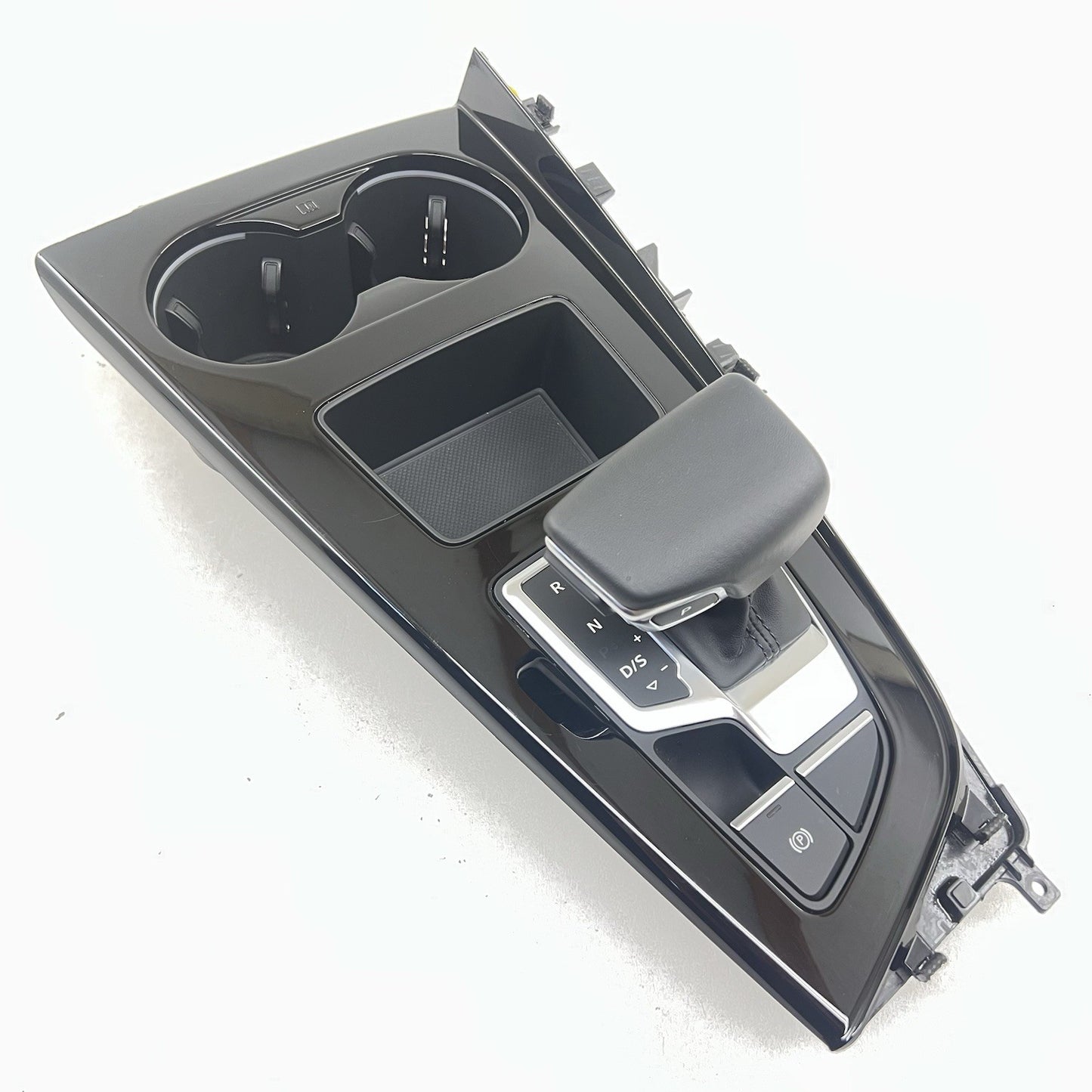 20-24 AUDI A4 S4 CENTER CONSOLE GEAR SHIFT BOOT WITH SURROUND PANEL TRIM OEM