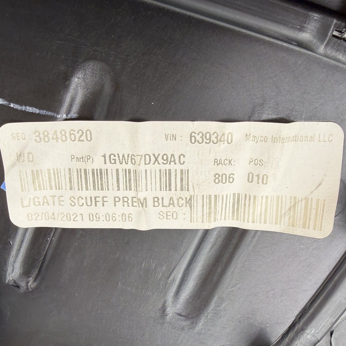 2011-2026 Dodge Durango Rear Trunk Latch Sill Scuff Plate Trim 1GW67DX9AC OEM