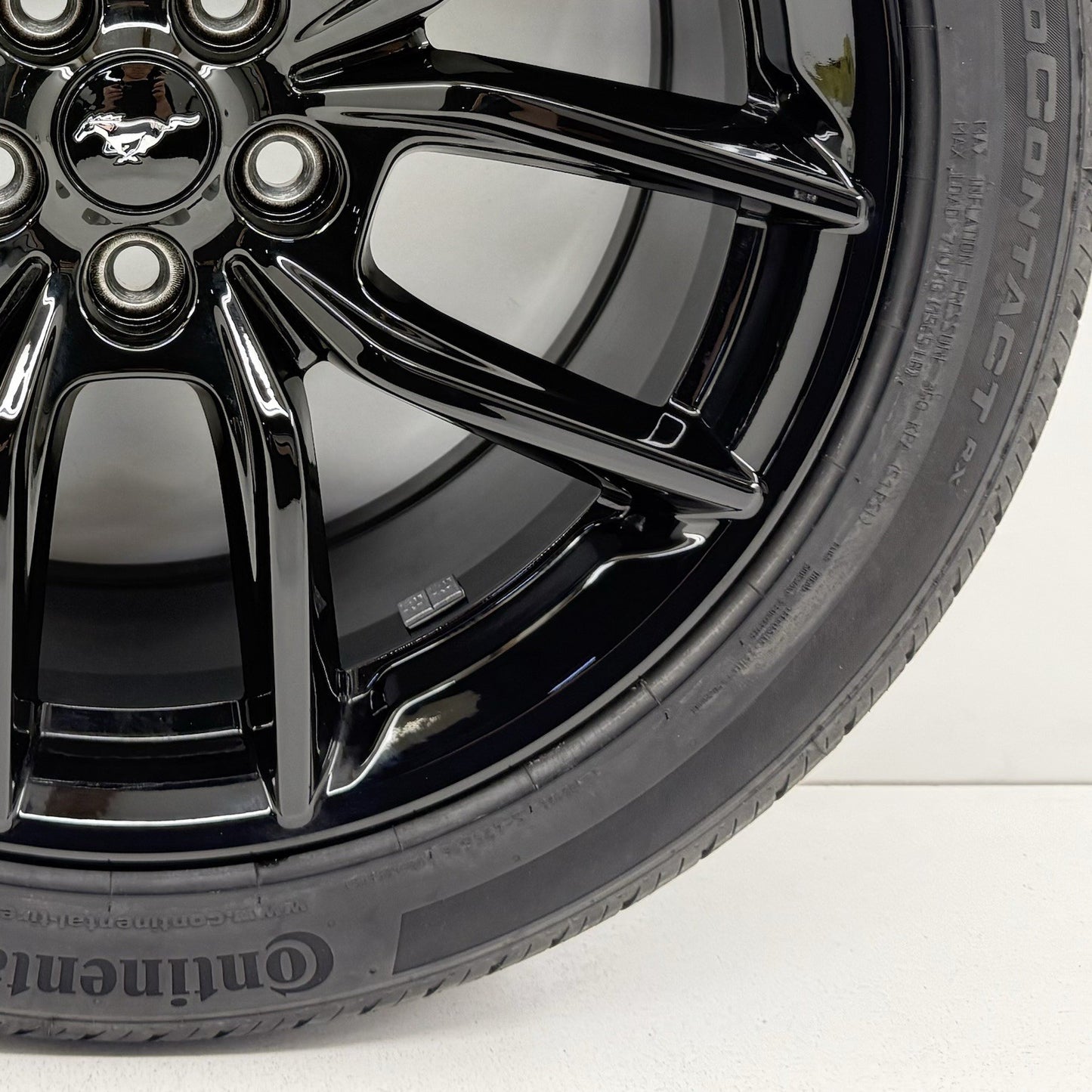 24-26 Ford Mustang GT U Spoke Wheel Rim With Tire 19" 19x8.5 Black Factory OEM