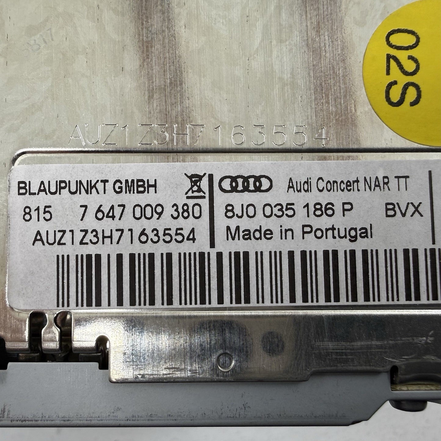08-10 Audi TT Concert Radio Head Unit CD Player Receiver 8J0035186P OEM