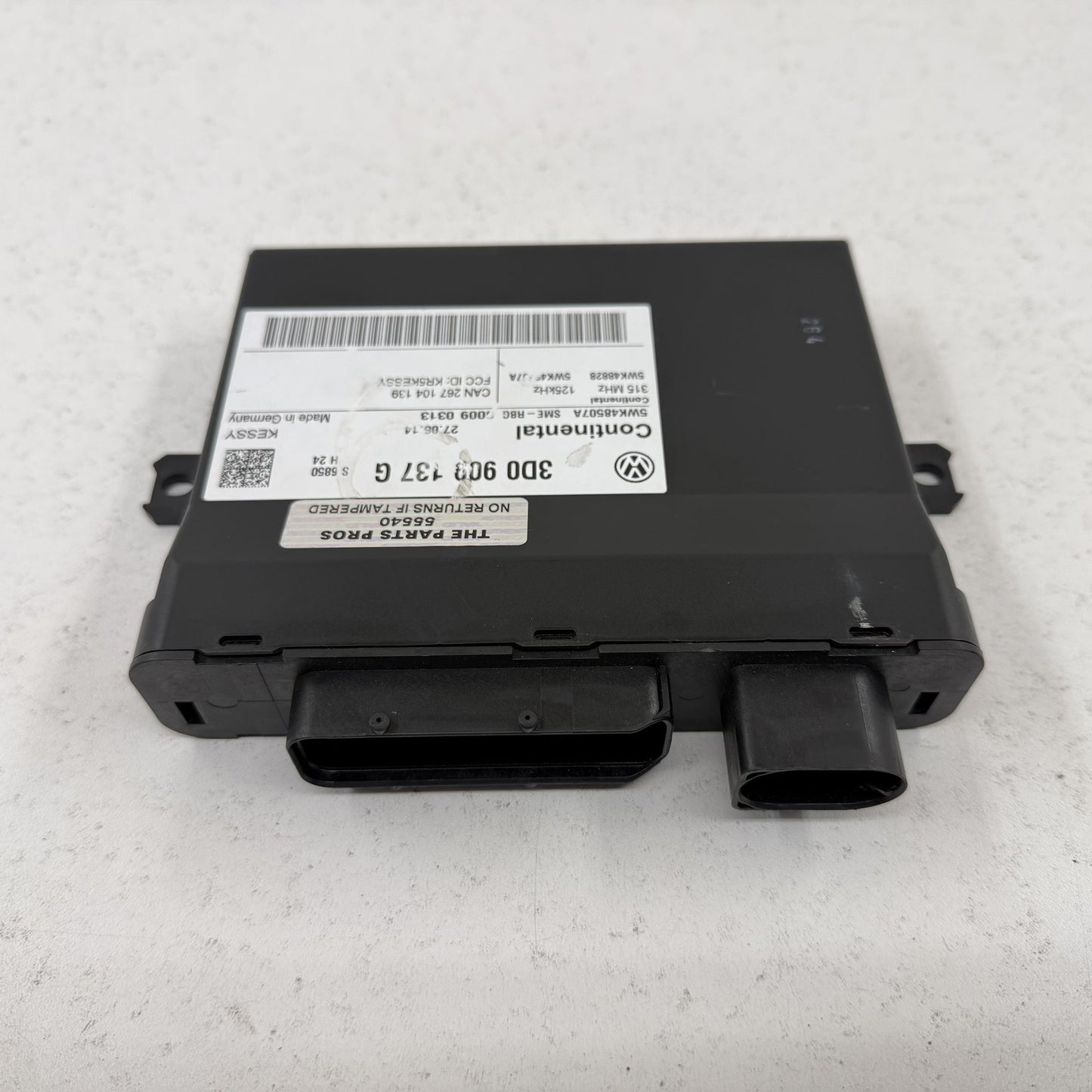 2014-2018 Bentley Flying Spur Kessy Keyless Entry 315MHz Module 3D0909137G OEM