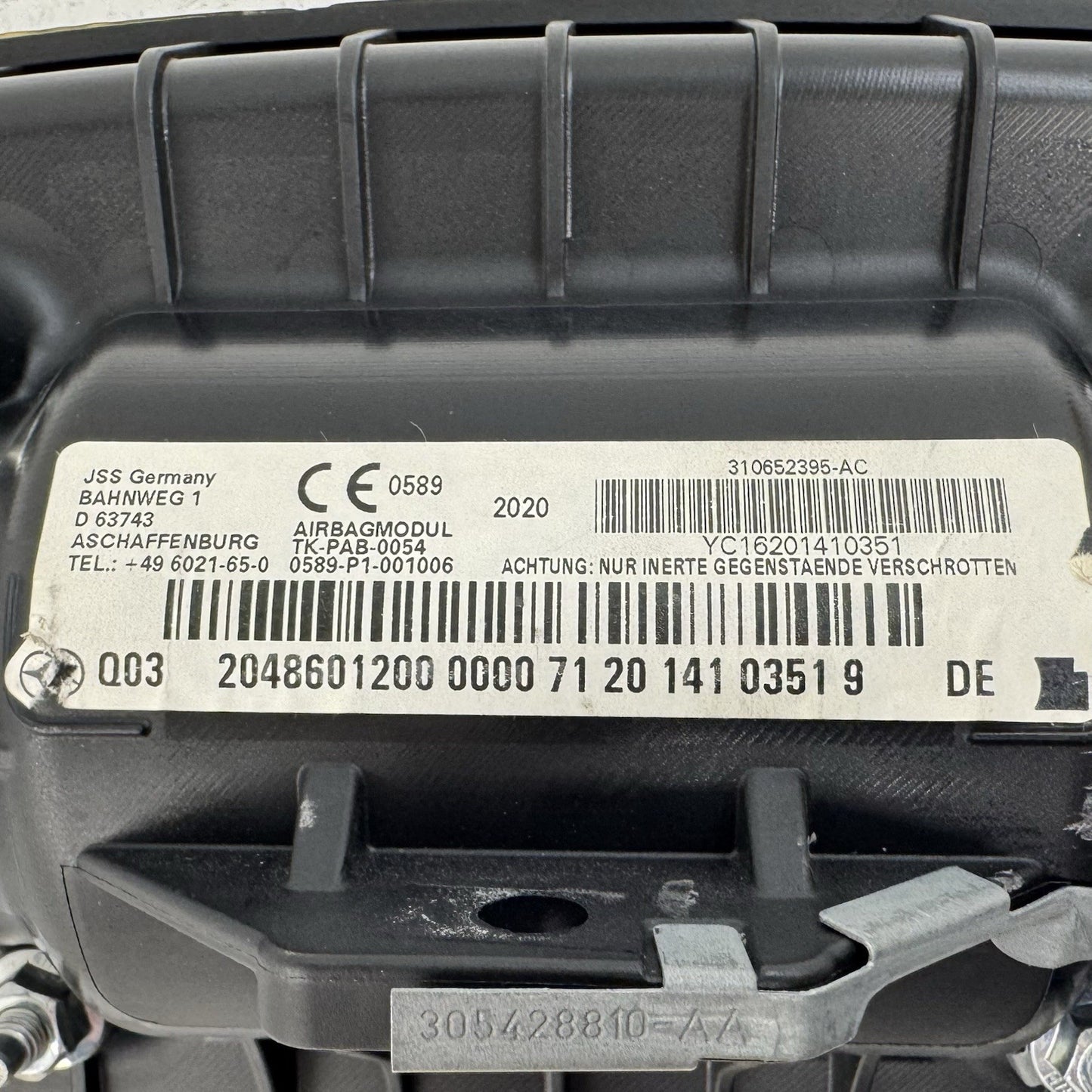 08-14 Mercedes W204 C250 Right Dashboard Dash Board Airbag Air Bag SRS OEM