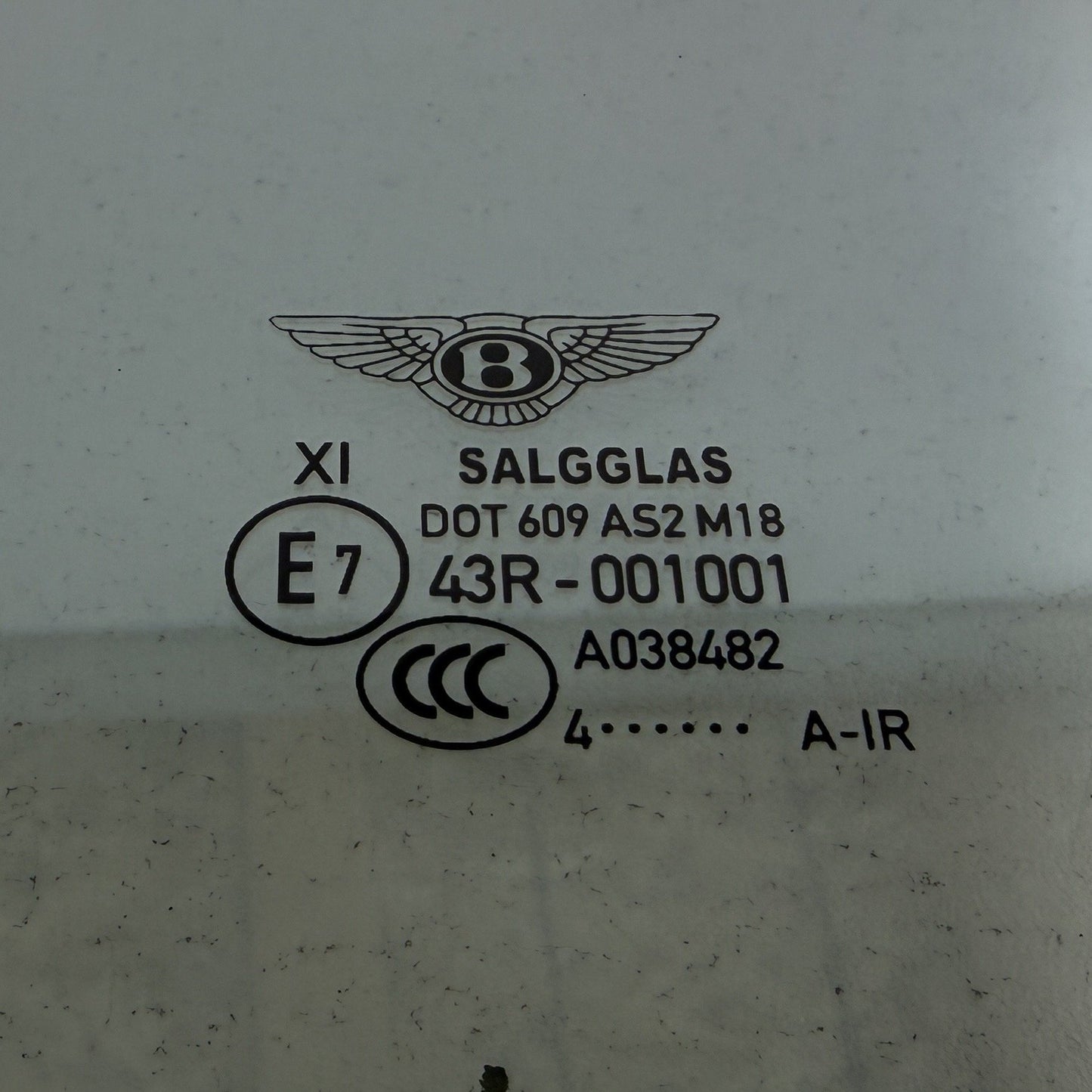 2014-2018 Bentley Flying Spur Driver Left Front Door Glass Window Dual Pane OEM
