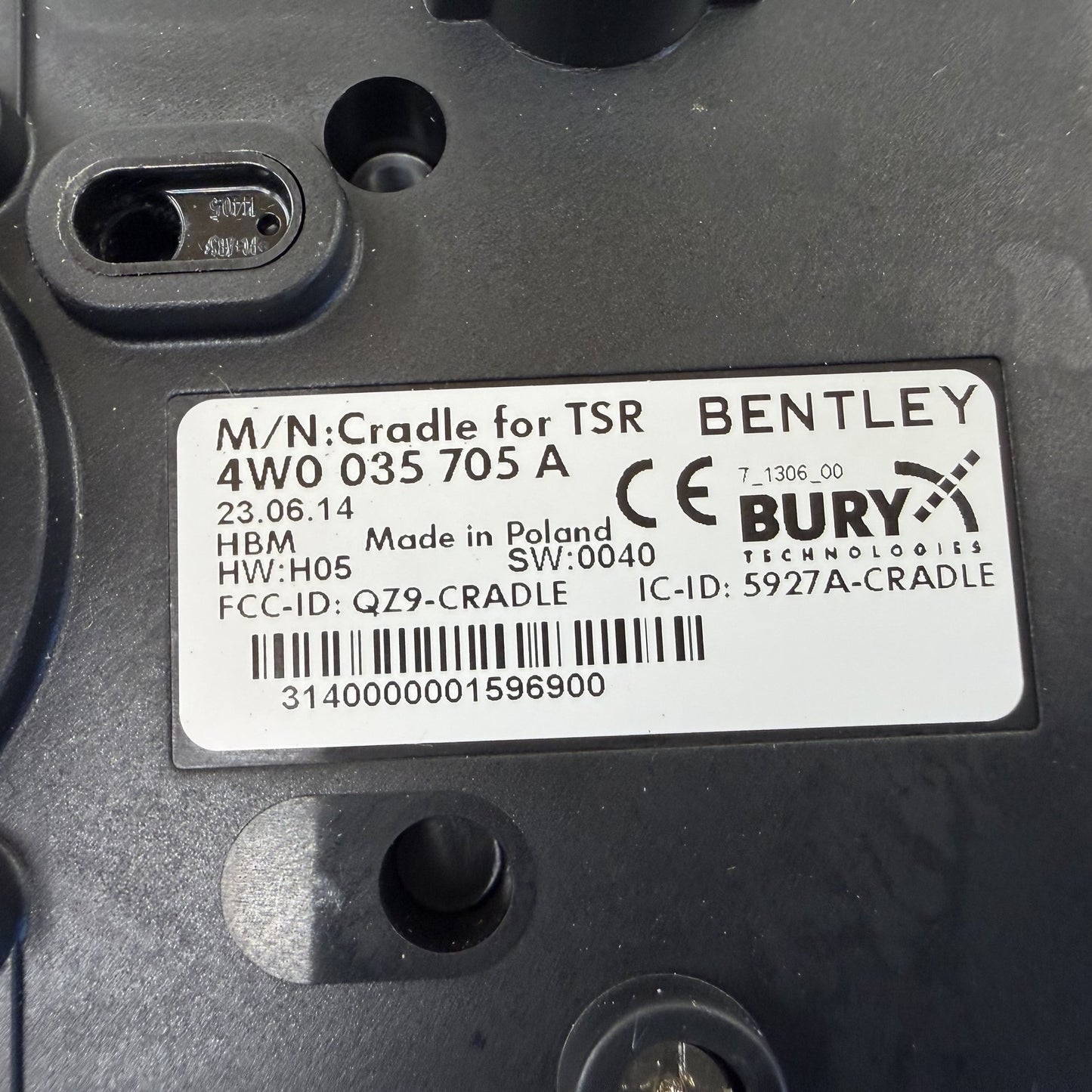 14-18 Bentley Flying Spur Rear Console Climate Control Switch Panel Display OEM
