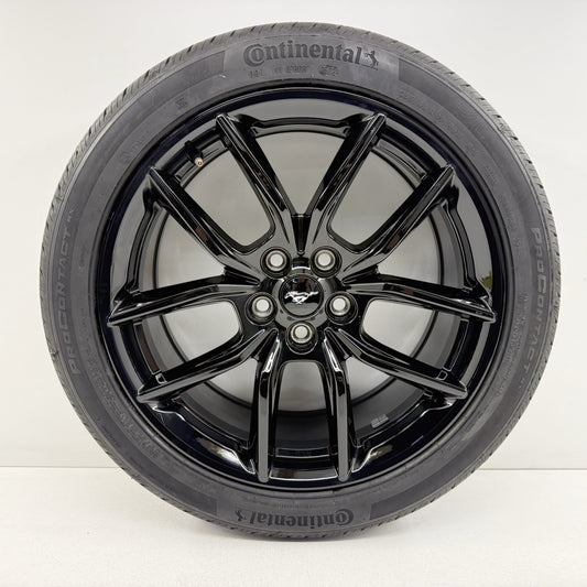 24-26 Ford Mustang GT U Spoke Wheel Rim With Tire 19" 19x8.5 Black Factory OEM
