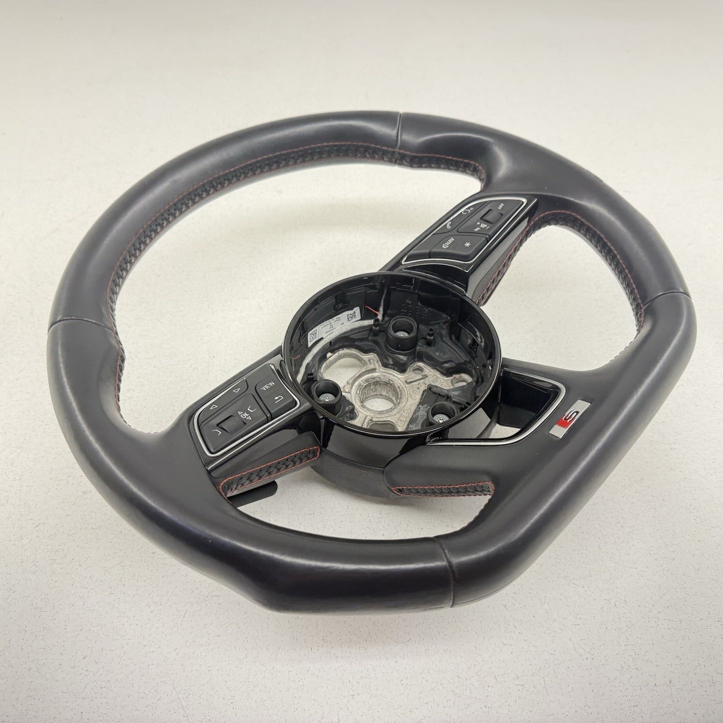 18-19 Audi A4 S4 A5 S5 Flat Bottom Steering Wheel W/ Paddle Shifters Black OEM