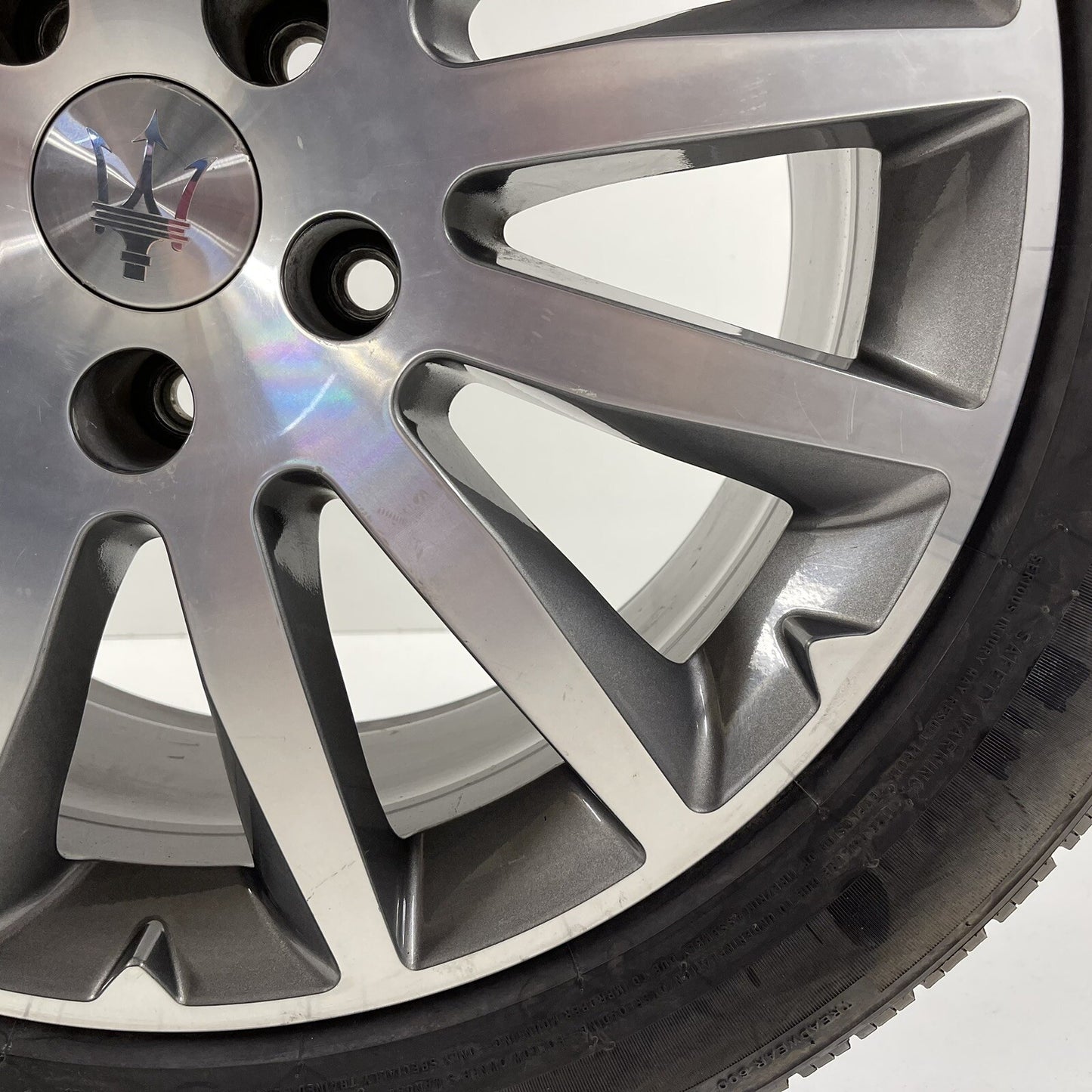 14-22 MASERATI GHIBLI FRONT WHEEL RIM W/ TIRE 18x7.5 +43 OFFSET 670011872 OEM