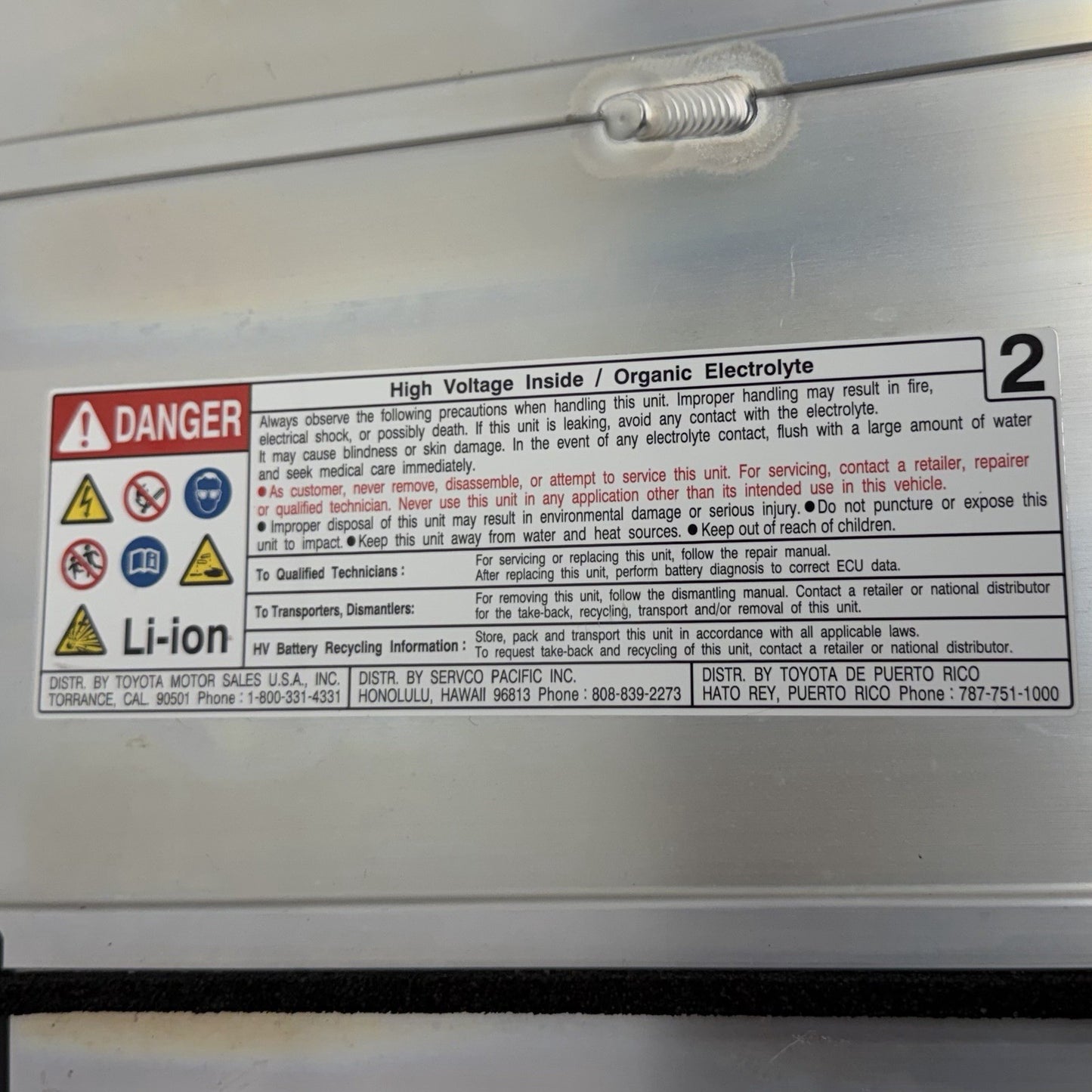 17-22 Toyota Prius Prime 8.79 kWh Lithium Ion Battery Pack G9280-47270 OEM