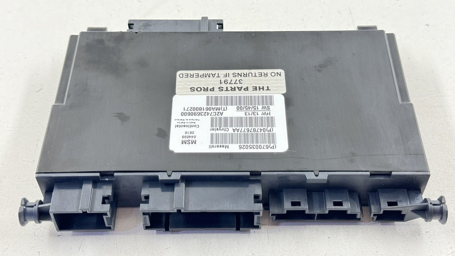 14-23 MASERATI GHIBLI DRIVER LEFT FRONT SEAT CONTROL MODULE 670035026 OEM
