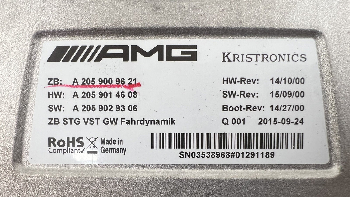 15-21 MERCEDES-BENZ C63S W205 KRISTRONICS DYNAMIC SUSPENSION CONTROL MODULE OEM