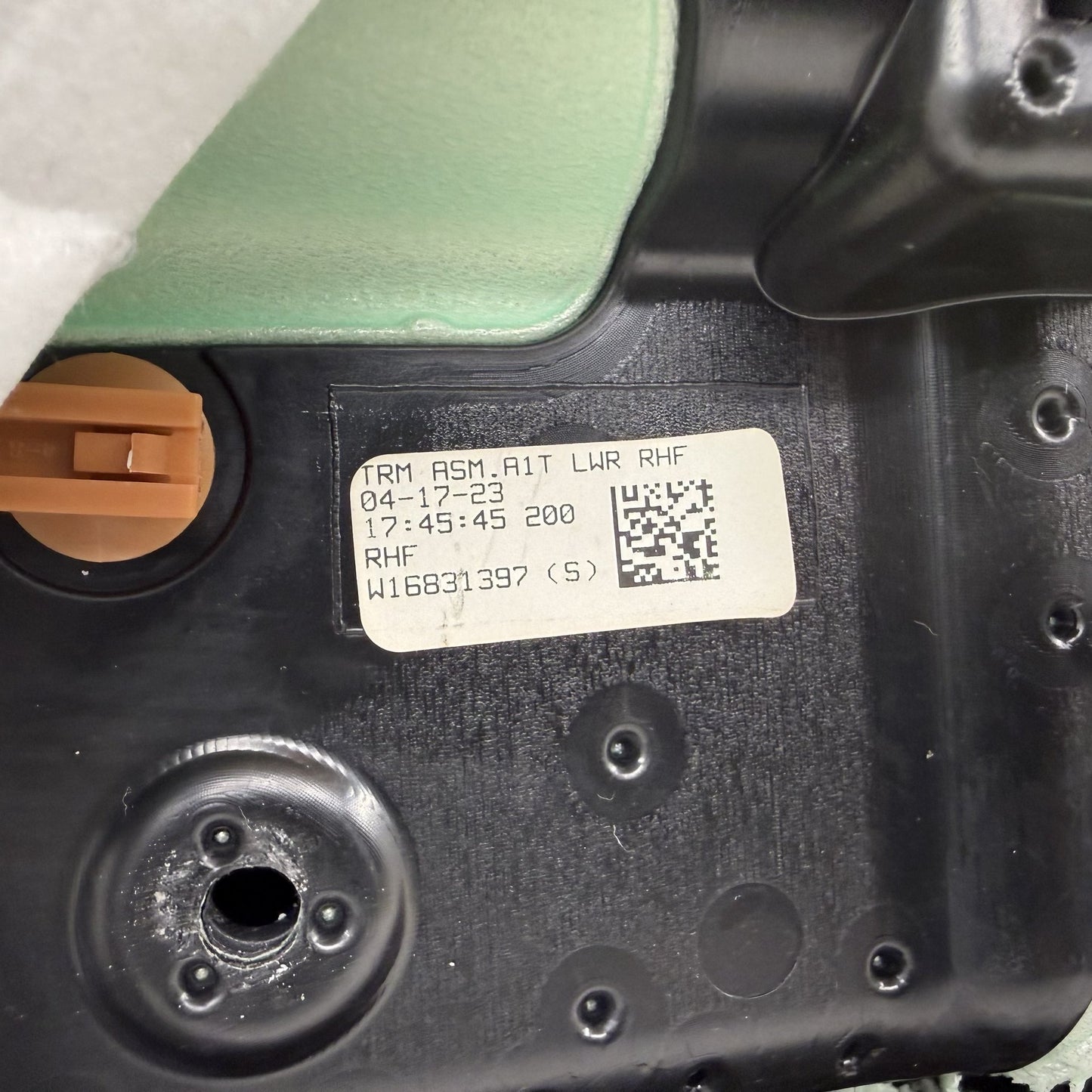 2022-2024 Rivian R1S Right Front Interior Door Trim Panel Ocean Coast OEM