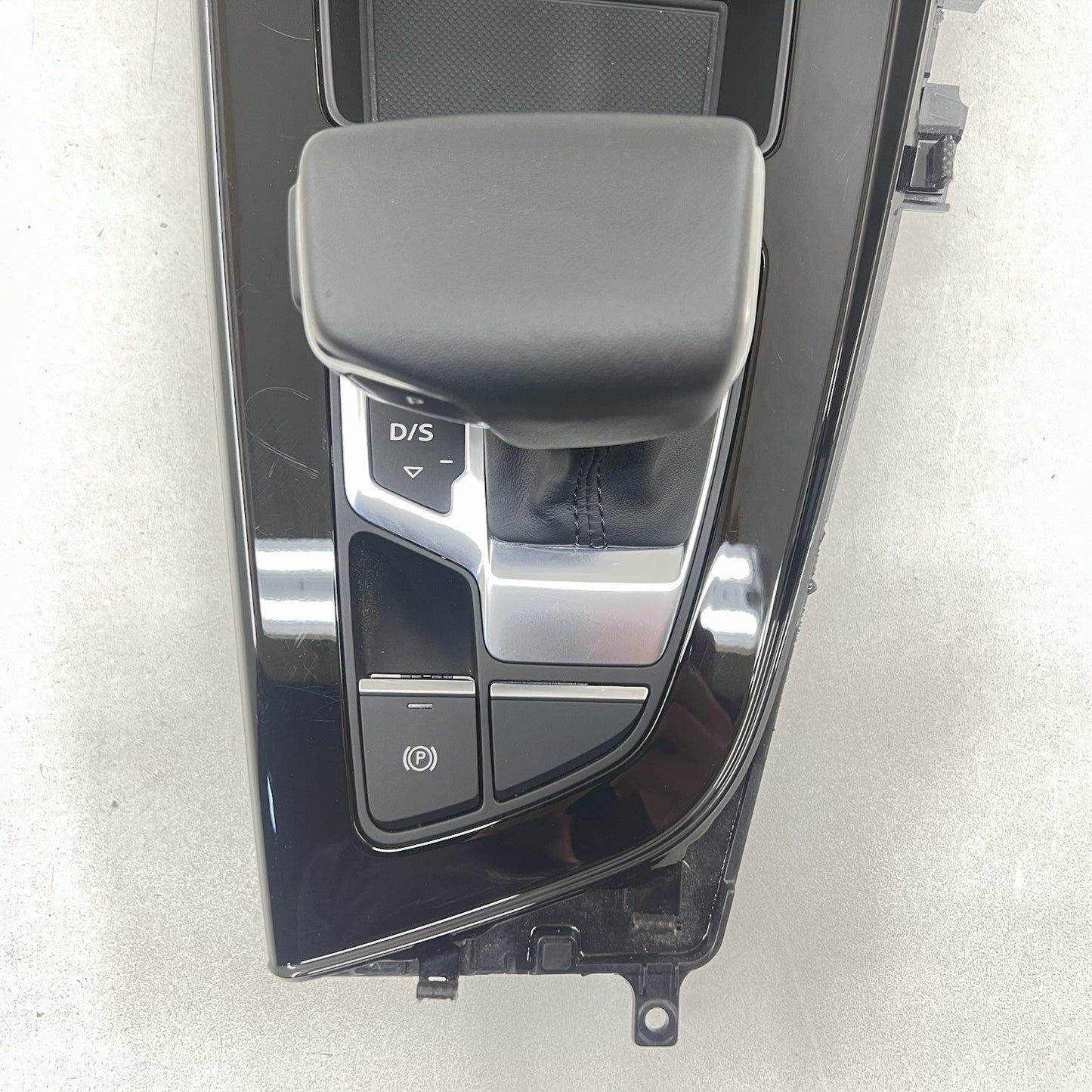 20-24 AUDI A4 S4 CENTER CONSOLE GEAR SHIFT BOOT WITH SURROUND PANEL TRIM OEM