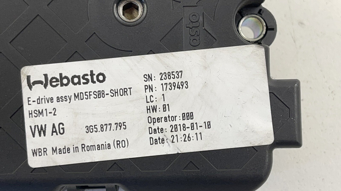 17-21 AUDI A4 S4 SUNROOF SUN ROOF MOTOR 3G5 877 795 OEM