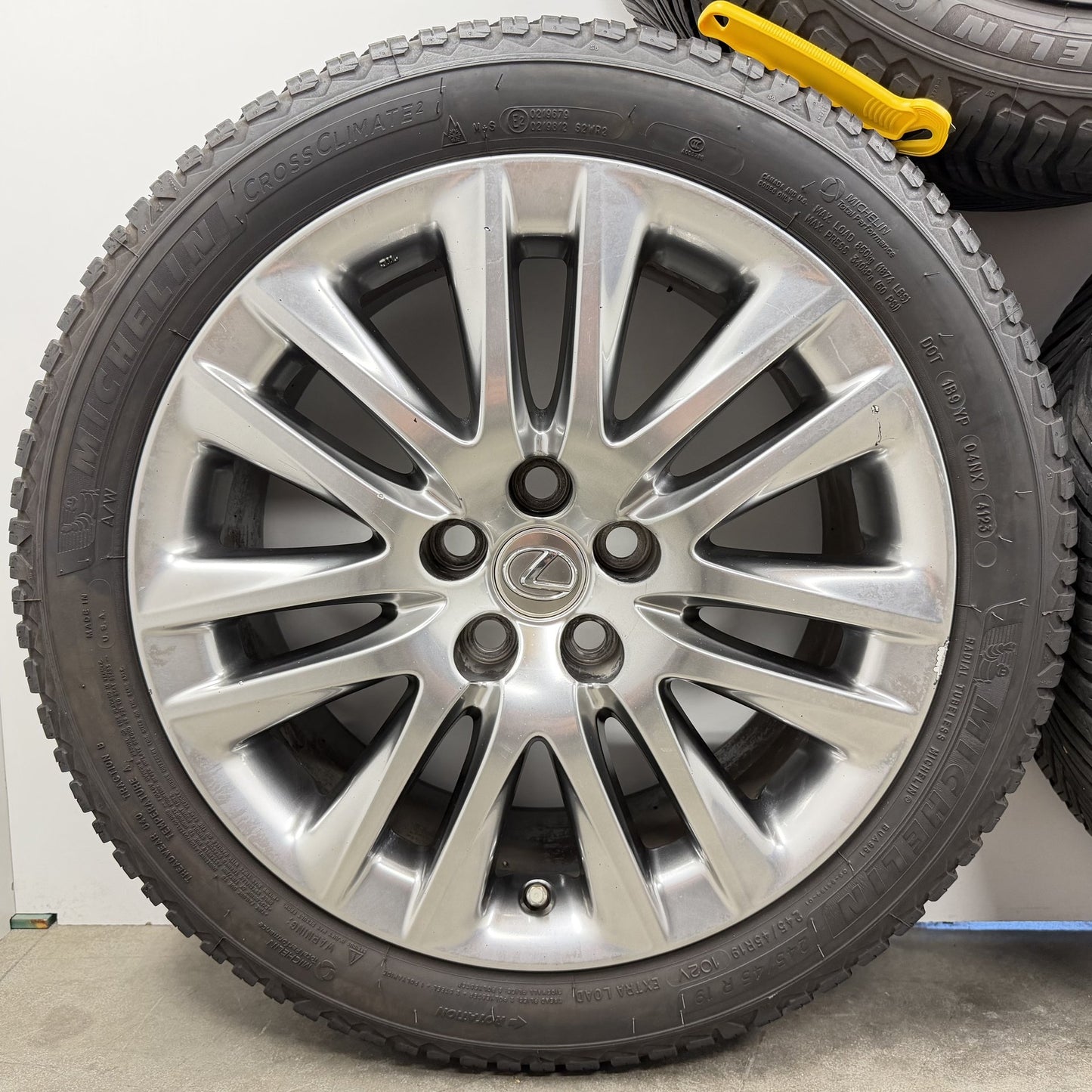 2013-2017 Lexus LS460 19" 19x8 Wheels Set Rims & Tires 7 Twin Spoke Factory OEM