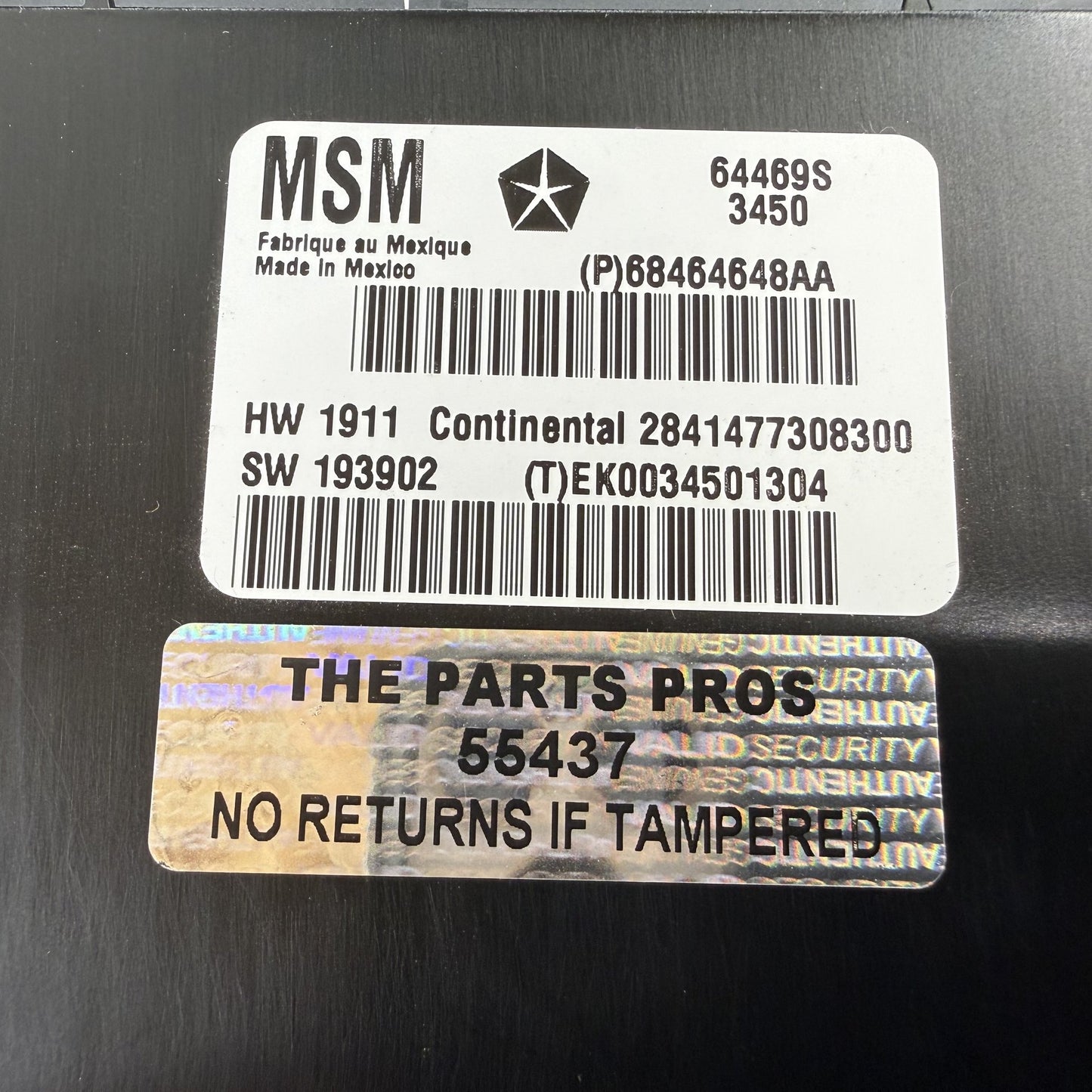 2016-2026 Dodge Durango Front Seat Memory Control Module 68464648AA OEM