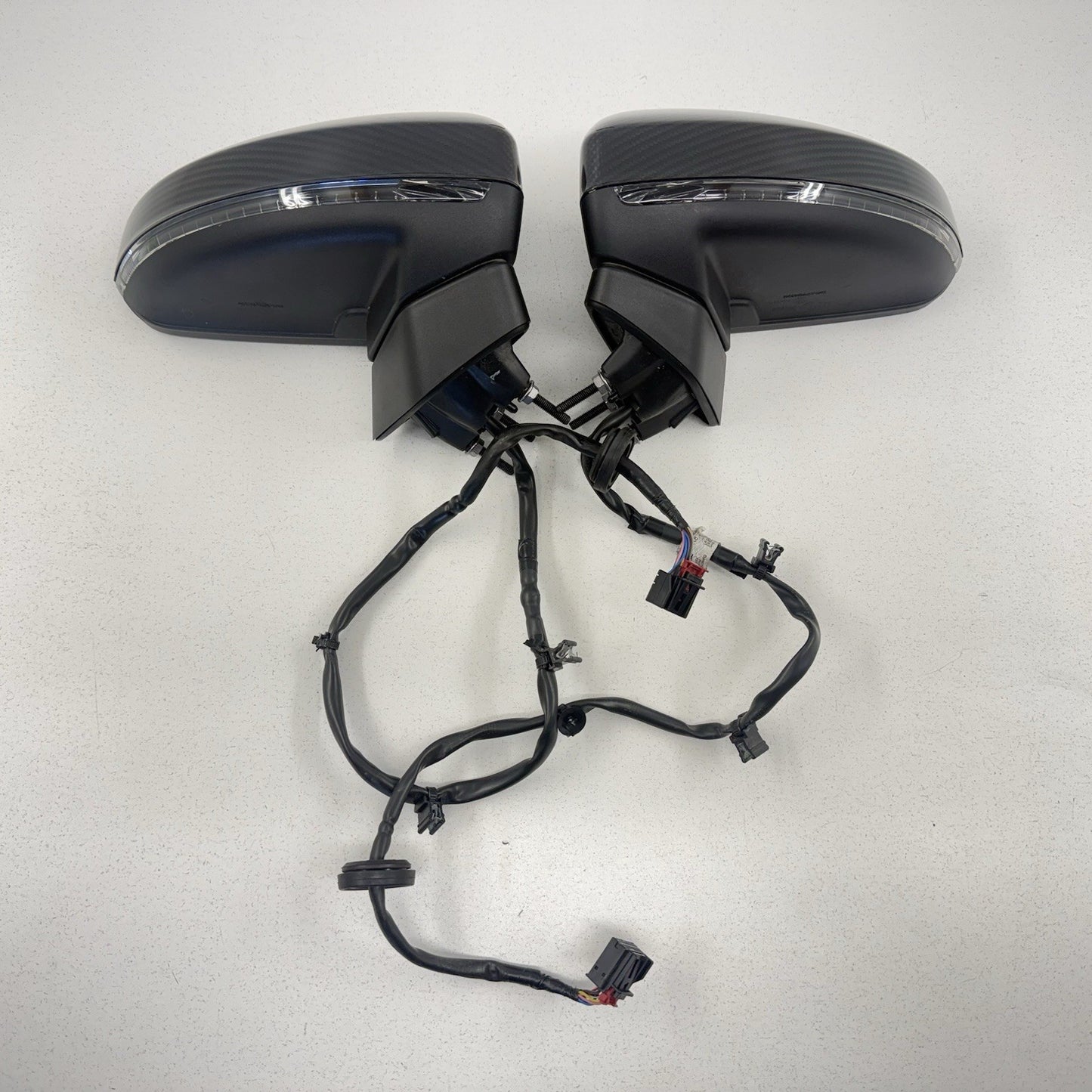 17-23 Audi R8 Carbon Fiber Door Mirror Pair Left & Right Genuine OEM