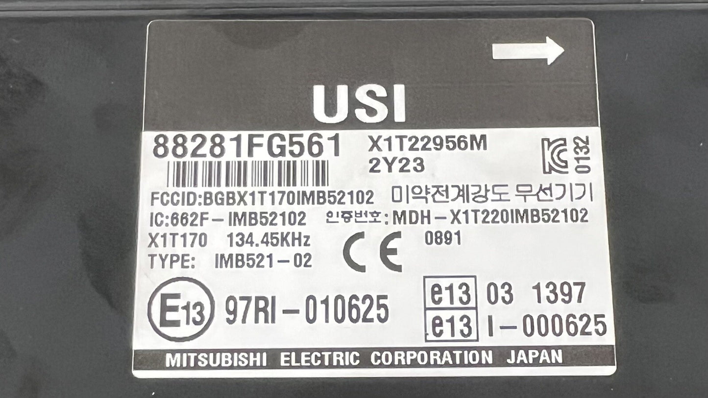 12-14 SUBARU WRX STI ANTITHEFT KEYLESS ENTRY CONTROL MODULE 88281FG561 OEM