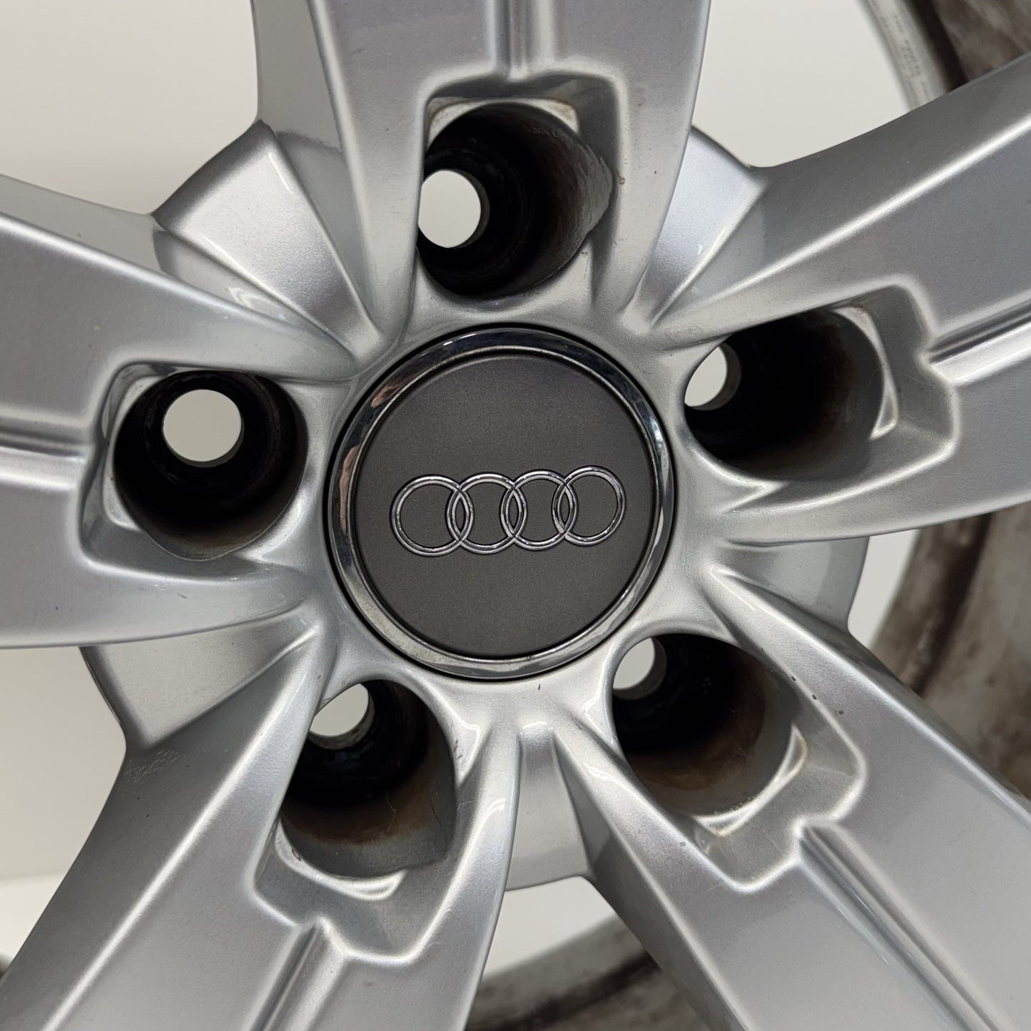 08-10 Audi TT 17" 17x8 Wheel Rim 5 Spoke Silver 8J0601025C Factory OEM