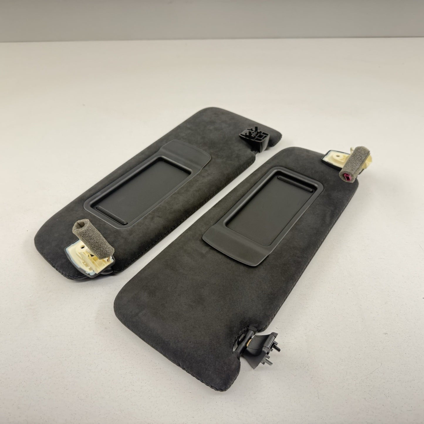 12-16 BMW M5 F10 Left & Right Sunvisor Sun Visor Shade Pair Alcantara Suede OEM