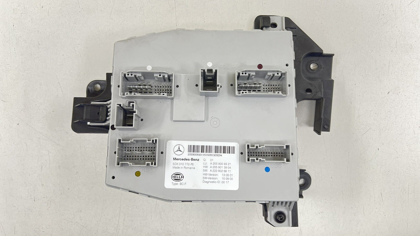 15-18 MERCEDES-BENZ C63S W205 SAM BCM SIGNAL CONTROL MODULE A 205 900 93 21 OEM
