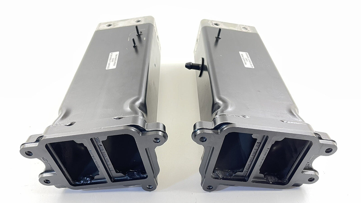 15-18 AUDI A8 LEFT RIGHT FRONT FRAME RAIL EXTENSION CRASH CAN BEAM BAR PAIR OEM