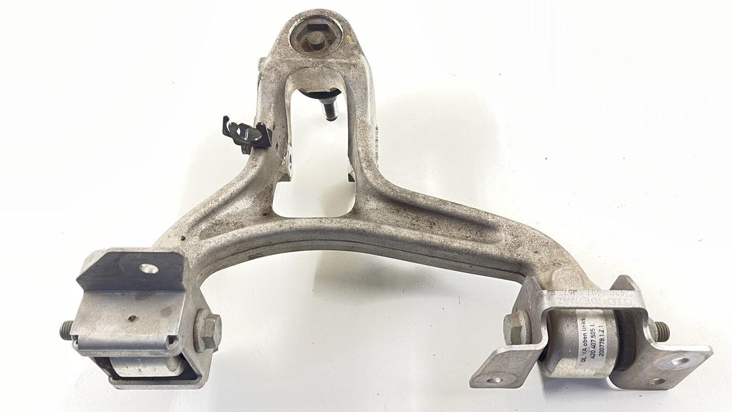 08-15 AUDI R8 SPYDER DRIVER LEFT FRONT UPPER CONTROL ARM 420 407 505 E OEM