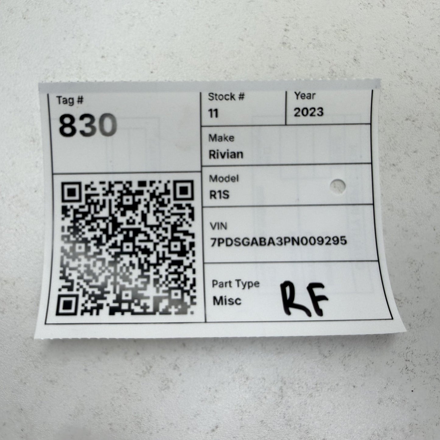 2022-2024 Rivian R1S R1T Right Front Suspension Ride Height Level Sensor OEM