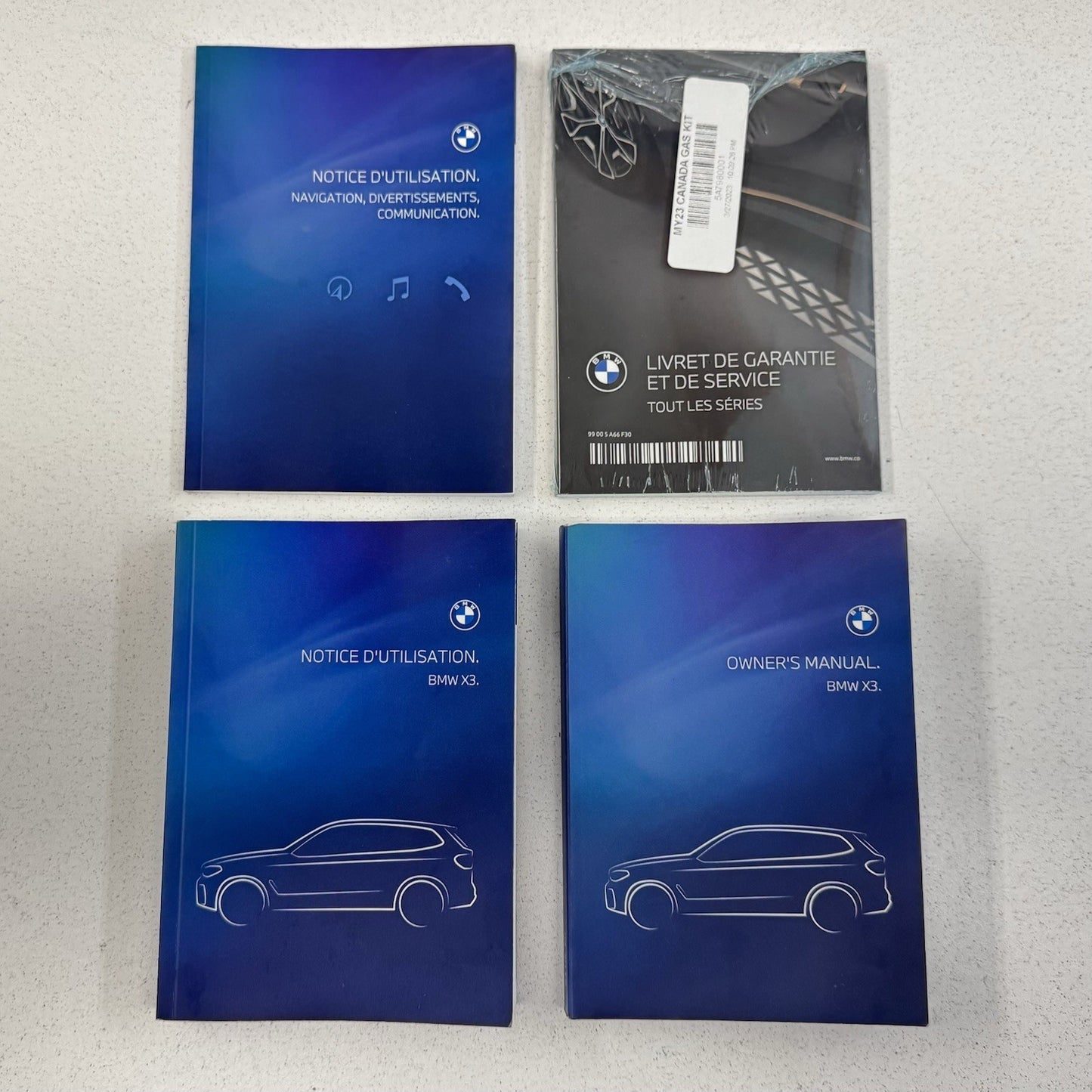 2023 BMW G01 X3 Vehicle Operator Owner Manual Book Set With Case OEM